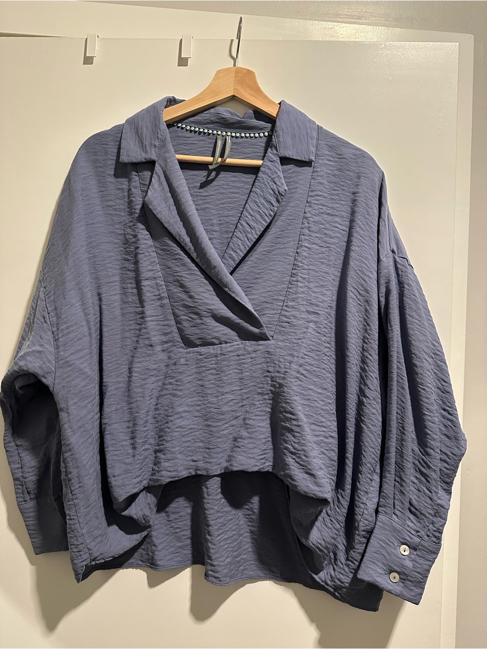 Anthropologie Slate Blue Top